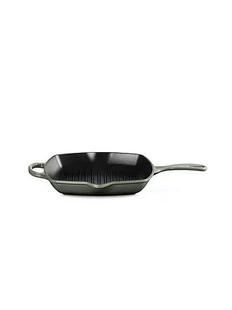 LE CREUSET | Grillpfanne quadratisch 26x26cm Signature Meringue | dunkelgrün